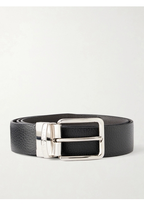 Canali - 3.5cm Reversible Leather Belt - Men - Black - EU 85