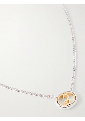 Gucci - Interlocking G Silver and Gold-Tone Necklace - Men - Silver