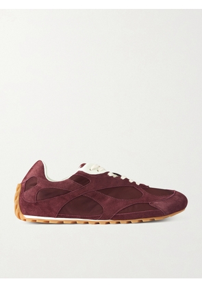 Bottega Veneta - Orbit Flash Suede and Nylon Sneakers - Men - Burgundy - EU 42