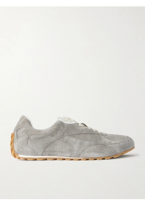 Bottega Veneta - Orbit Flash Leather-Trimmed Suede Sneakers - Men - Gray - EU 41