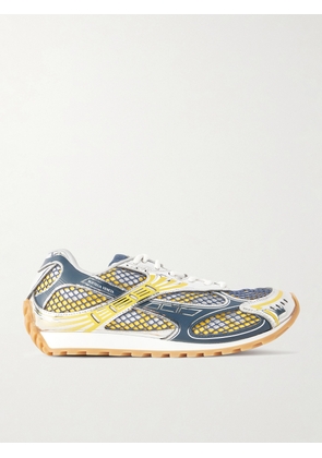 Bottega Veneta - Orbit Metallic Rubber and Mesh Sneakers - Men - Multi - EU 42