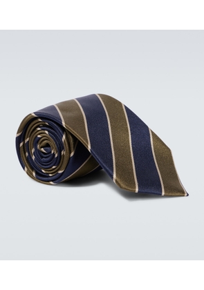Saint Laurent Striped silk twill tie