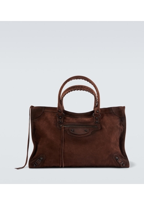 Balenciaga Le City Large suede tote bag