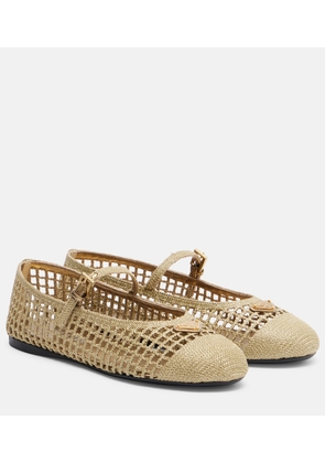 Prada Crochet Mary Jane flats