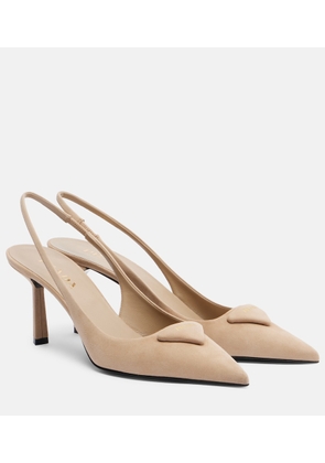 Prada Suede slingback pumps