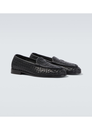 Bottega Veneta Silenzio Intrecciato leather loafers