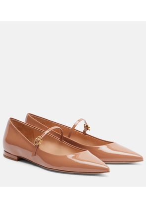 Gianvito Rossi Patent leather Mary Jane flats