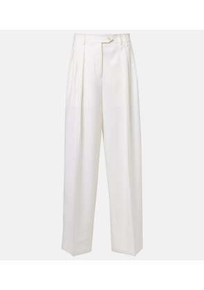 Calvin Klein Collection Alexandra pleated wool wide-leg pants