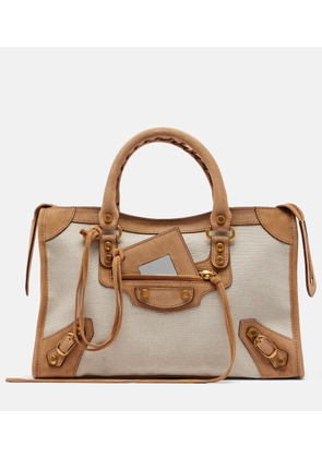 Balenciaga Le City Small canvas top-handle bag