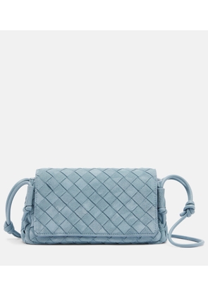 Bottega Veneta Notturno Intrecciato suede crossbody bag