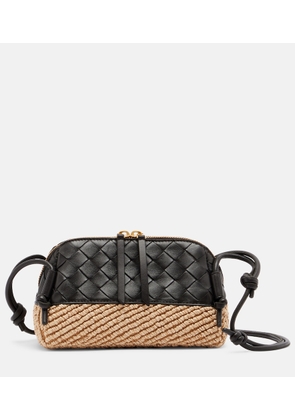 Bottega Veneta Concert Mini raffia crossbody bag