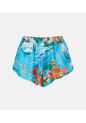 Gucci Floral silk twill shorts