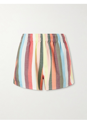 Marrakshi Life - Striped Cotton Shorts - Multi - xx small,x small,small,medium