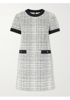 Valentino Garavani - Checked Cotton-blend Tweed Mini Dress - Black - IT36,IT38,IT40,IT42,IT44,IT46