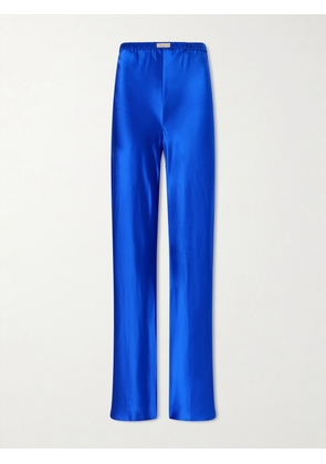 Comme Si - Silk-charmeuse Pants - Blue - x small,small,medium,large,x large