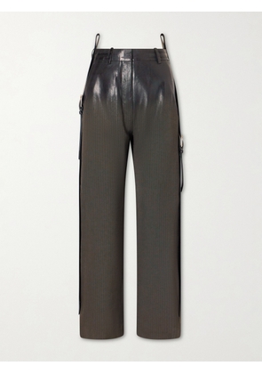 Acne Studios - Puja Coated Herringbone Degradé Straight-leg Pants - Gray - DK32,DK34,DK36,DK38,DK40,DK42