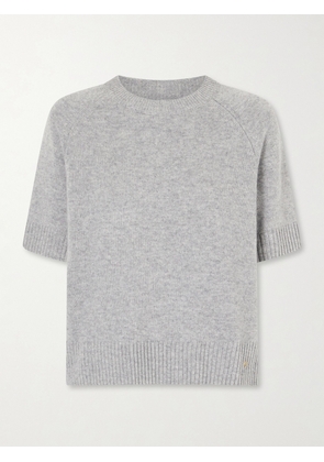 Anine Bing - Jackson Logo-embellished Cashmere Sweater - Gray - x small,small,medium,large