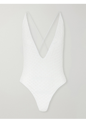 Missoni - Mare Striped Crochet-knit Swimsuit - White - IT36,IT38,IT40,IT42,IT44,IT46,IT48