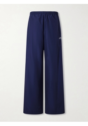 Balenciaga - Wide-Leg Logo-Print Cotton-Blend Sweatpants - Men - Blue - S
