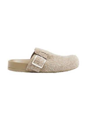 Brushed suede mules