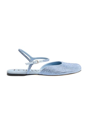 Toy ankle strap ballerinas in suede and strass