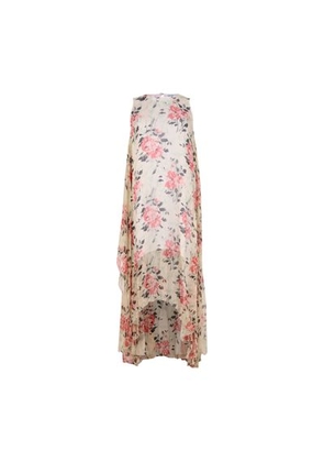 Asymmetrical floral print dress