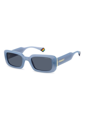 Polaroid Polarized Blue Rectangular Ladies Sunglasses PLD 6208/S/X 0MVU/C3 52