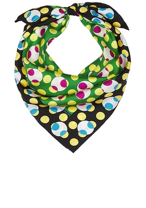 Dries Van Noten Fold Scarf in Dessin A - Orange,Blue. Size all.