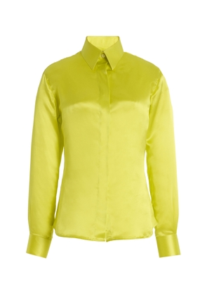 Sergio Hudson Silk-Crepe Button Down Blouse - Moda Operandi