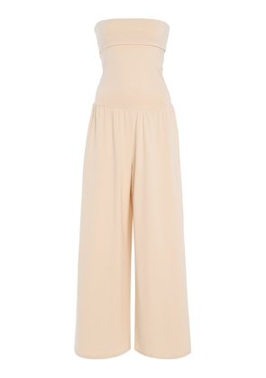 By Malene Birger Marcel Strapless Stretch-Cotton Jumpsuit - Moda Operandi