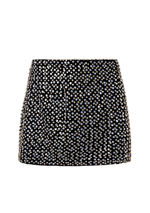 La Fuori Nyx Constellation Bloom Embellished Suiting Mini Skirt - Moda Operandi