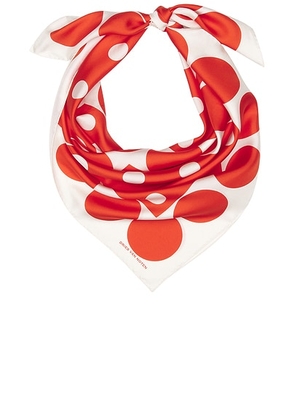 Dries Van Noten Foular Scarf in Dessin B - Red,Cream. Size all.