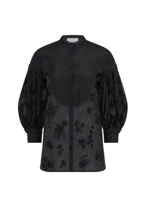 Gabriela Hearst Sofia Puff-Sleeve Silk Shirt - Moda Operandi
