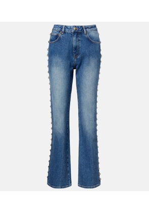 Simkhai Amelia studded straight jeans