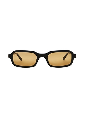 Saint Laurent Fast Track Rectangular Sunglasses in Black & Brown - Black. Size all.