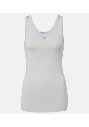 Prada Ribbed-knit cotton tank top
