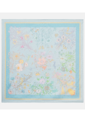 Gucci Floral silk twill scarf