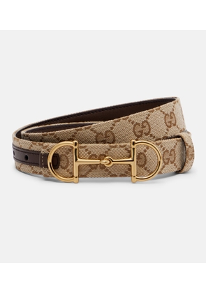 Gucci Horsebit GG Canvas belt