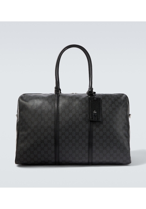 Gucci GG canvas leather-trimmed duffel bag