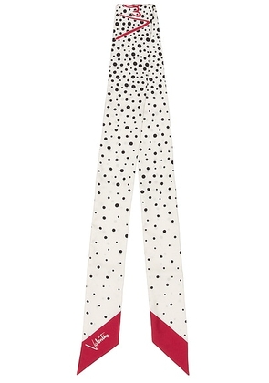 Valentino Garavani Scarf Bandeau in Vaniglia Nero  Rosso  & Vaniglia - Cream,Red. Size all.