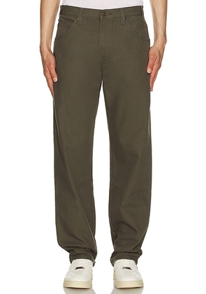 Dickies Relaxed Fit Duck Jeans in Rinsed Moss Green - Green. Size 34 (also in ).