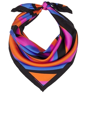 Dries Van Noten Fold Scarf in Dessin F - Green,Pink. Size all.