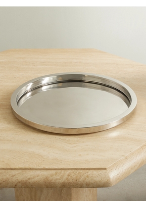 LOUISE ROE - 56cm Polished Stainless Steel Serving Tray - Silver - One size