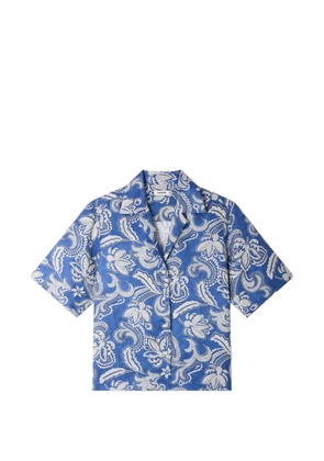 SANDRO floral printed short-sleeve shirt - Blue