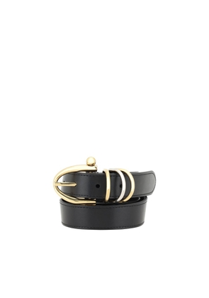Chloé Black Calf Leather Bos Taurus Regular Belt - L