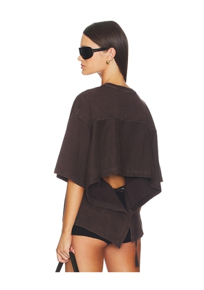 AGOLDE Theo T-shirt in Brown. Size XS. Also in S, M, L.
