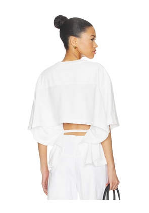 AGOLDE Theo T-shirt in White. Size XS. Also in S, M, L, XL.