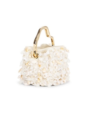 Cult Gaia Solene Mini Top Handle Bag in White.