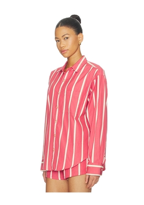 DONNI. The Pop Shirt in Coral. Size XS. Also in S, M, L.