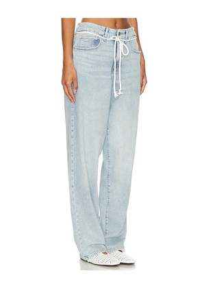 Good American Good 90s Loose Drawstring Jeans in Denim-Light. Size 26. Also in 28.